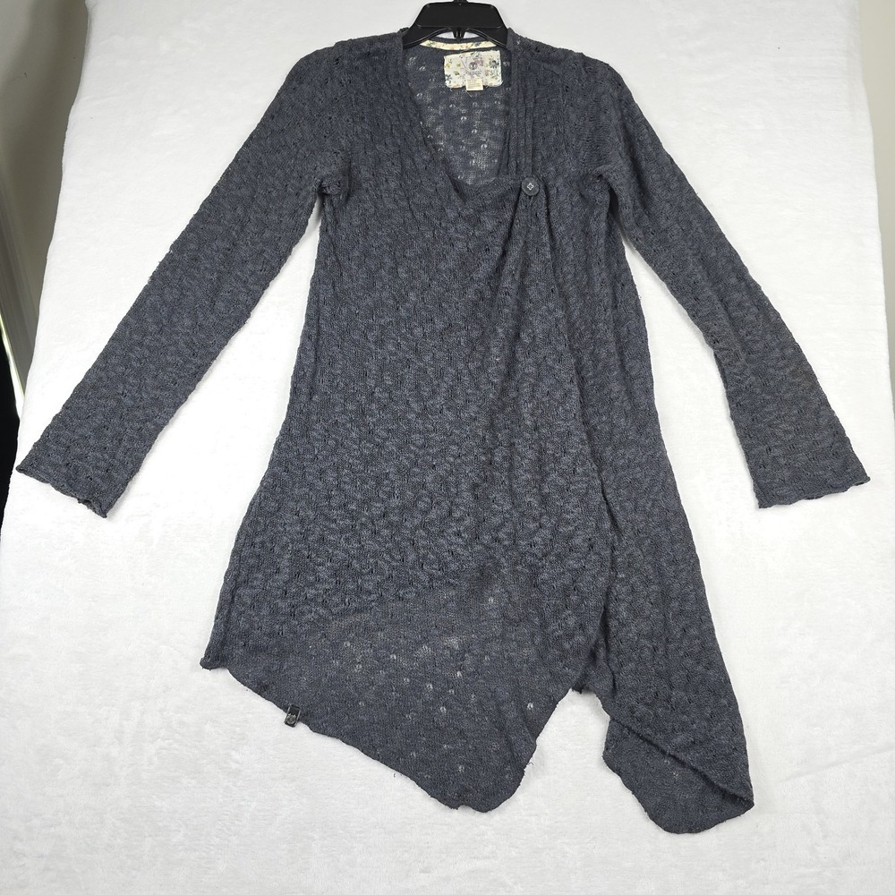 Element Women's Size Small Gray Long Sleeve Boho Knit Cardigan